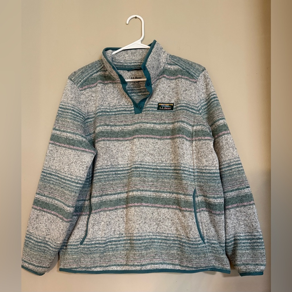L.L. Bean Women’s Teal Gray Pullover Sweater XL Petite